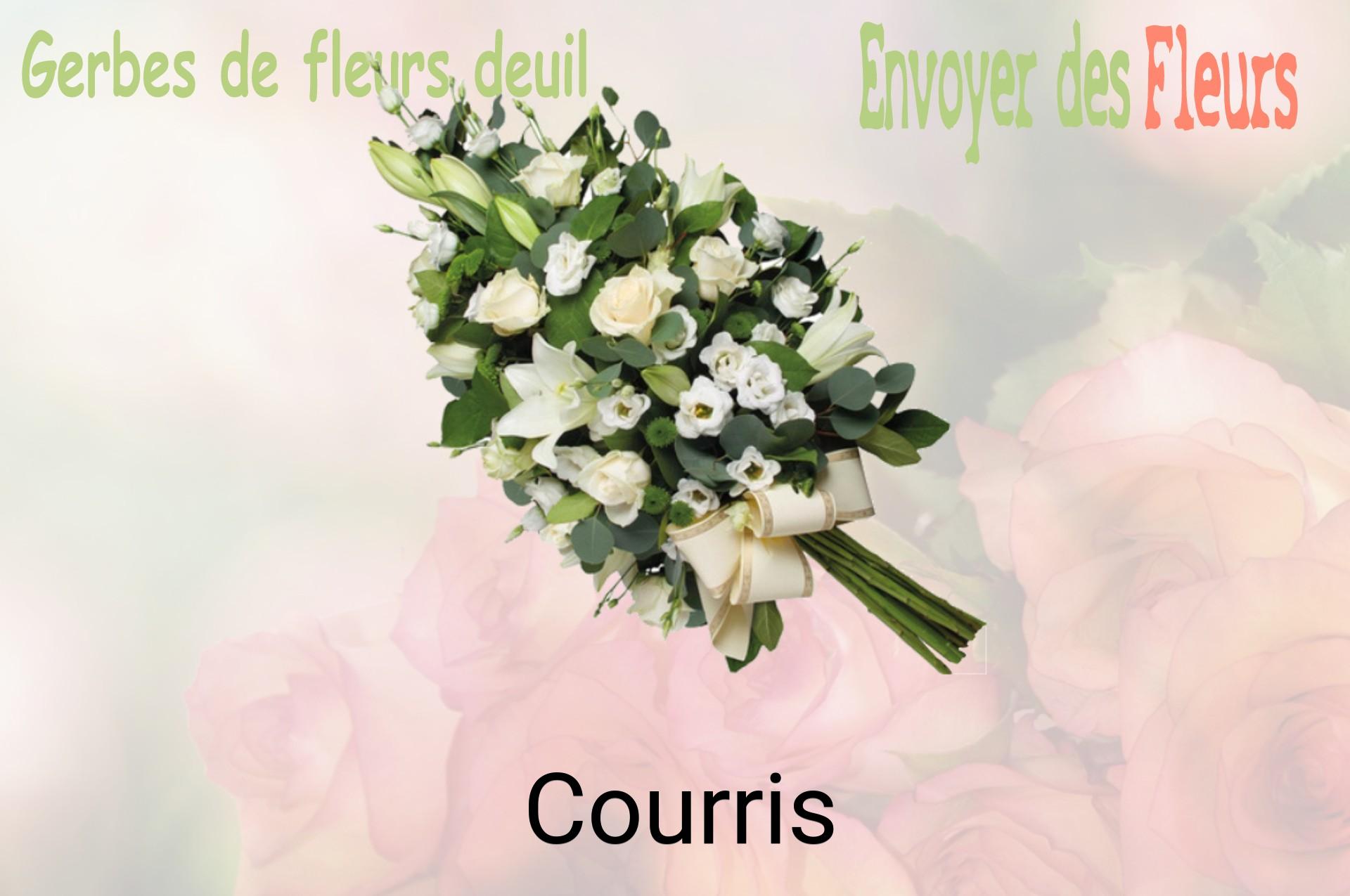 Gerbe de fleurs de deuil livrée à Courris